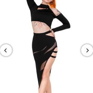 DELANEY ASYMMETRIC SKIRT Thigh Split